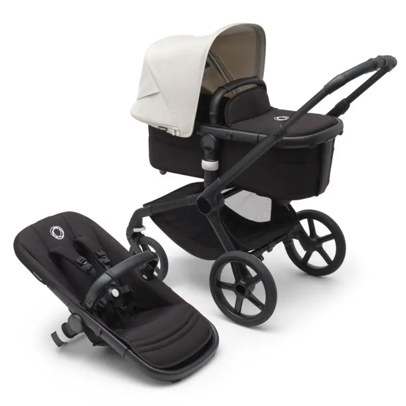 Bugaboo Fox5 коляска 2 в 1 Black/ Midnight Black/ Misty White