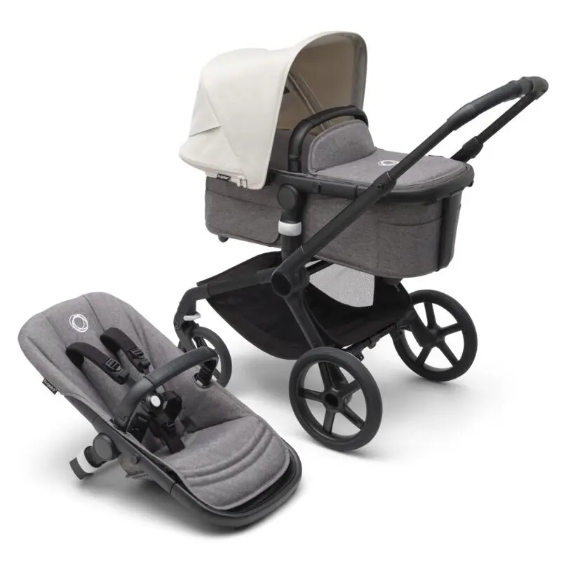 Bugaboo Fox5 коляска 2 в 1 Black/ Grey Melange / Misty White