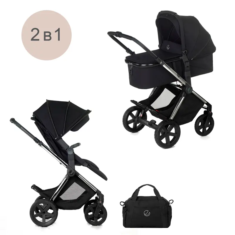 JANE Коляска 2 в 1 Crosslight Pro+Micro Pro2 Silver Shadow Cold Black_УЦЕНКА Витрина